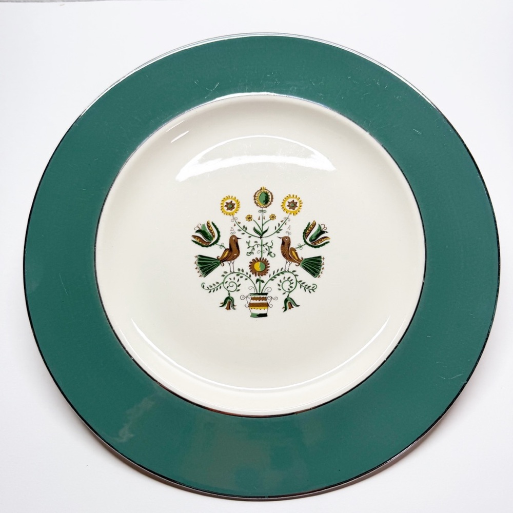 Vintage Homer Laughlin Cavalier Eggshell Persian Garden 10” Plate L56N5